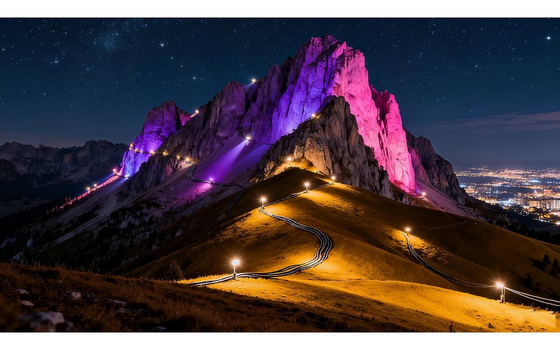 光影塑山魂：山體亮化工程的藝術(shù)、科技與實(shí)踐探索